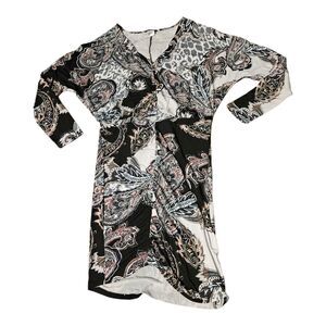 Venus Small Long Sleeve V-Neck Bodycon Mini Dress